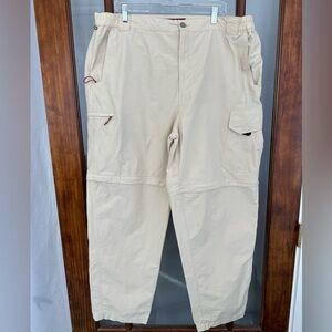 Simms Cor3 Zip Off Convertible Cargo Fishing Pants Mens Size XXL Beige